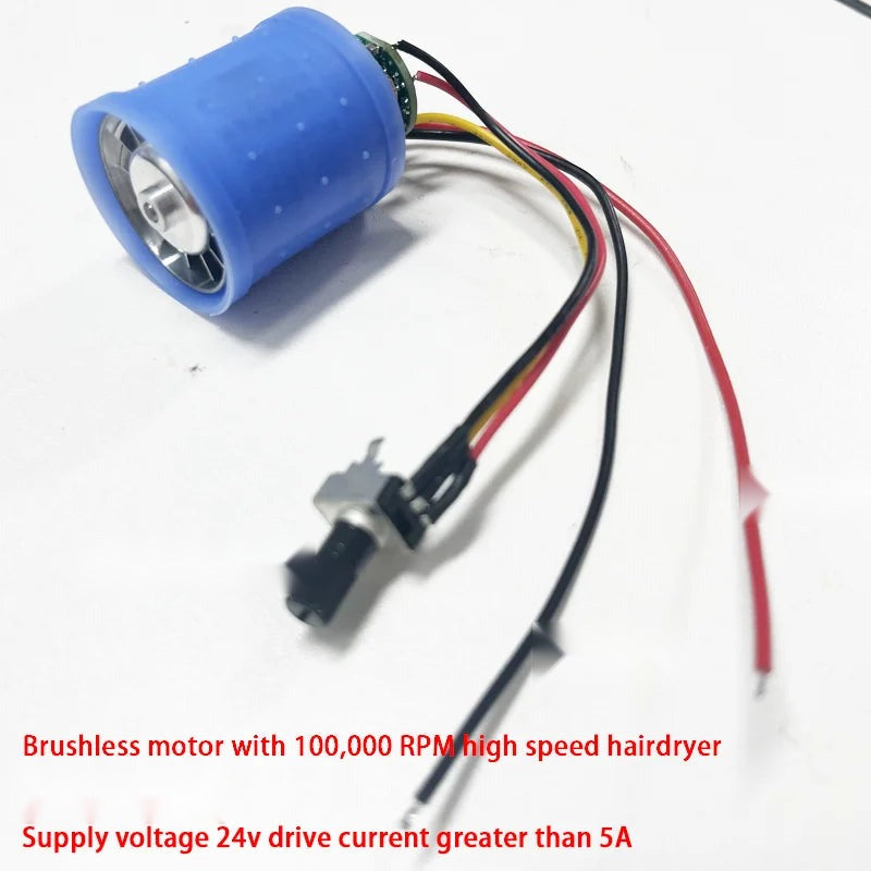 100000RPM Brushless Motor 12V/24V Ducted Fan with Driver