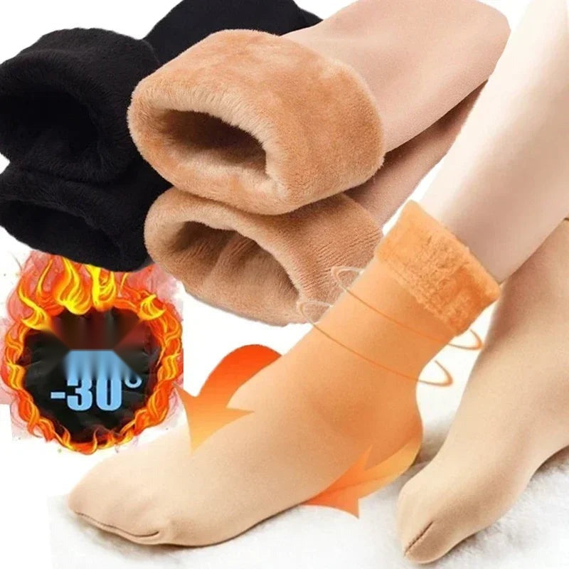 Women's Thermal Velvet Ankle Socks, Winter Warm Socks