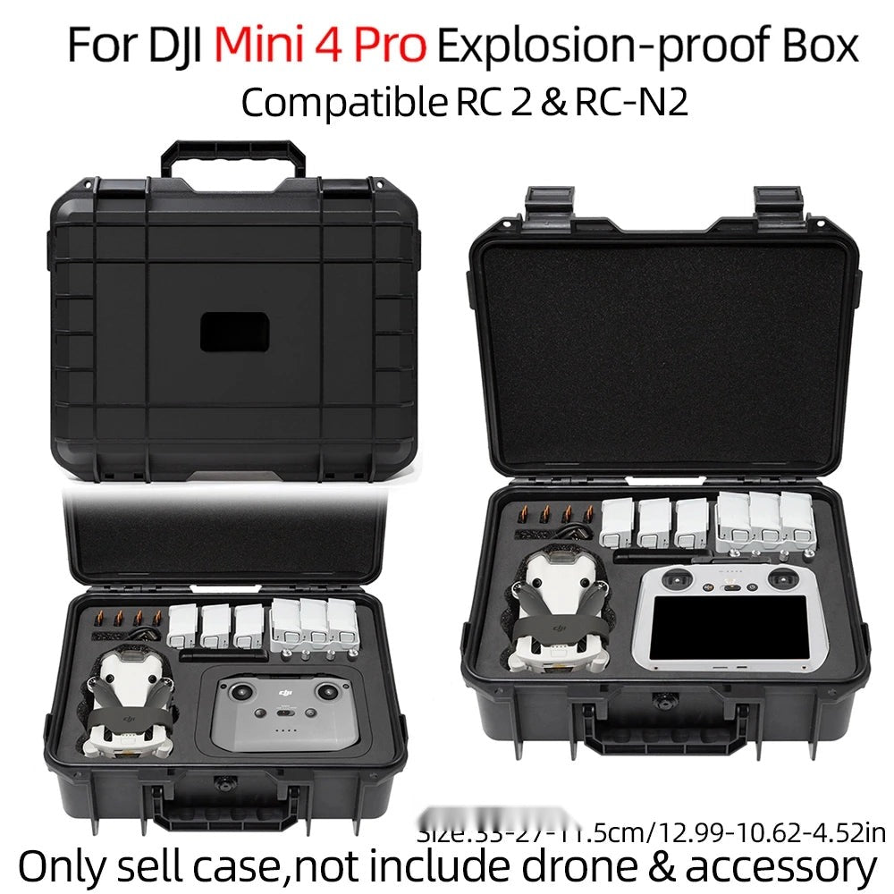 Mini 3/4 Pro Protective Case – Waterproof Hard Shell Drone Bag