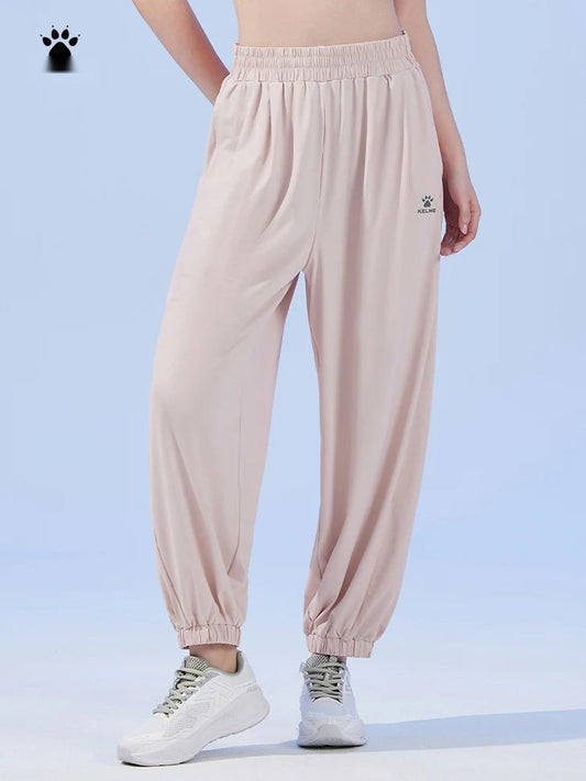 Women's Quick Dry Ice Silk Sweatpants - Drawstring Yoga & Running Pants