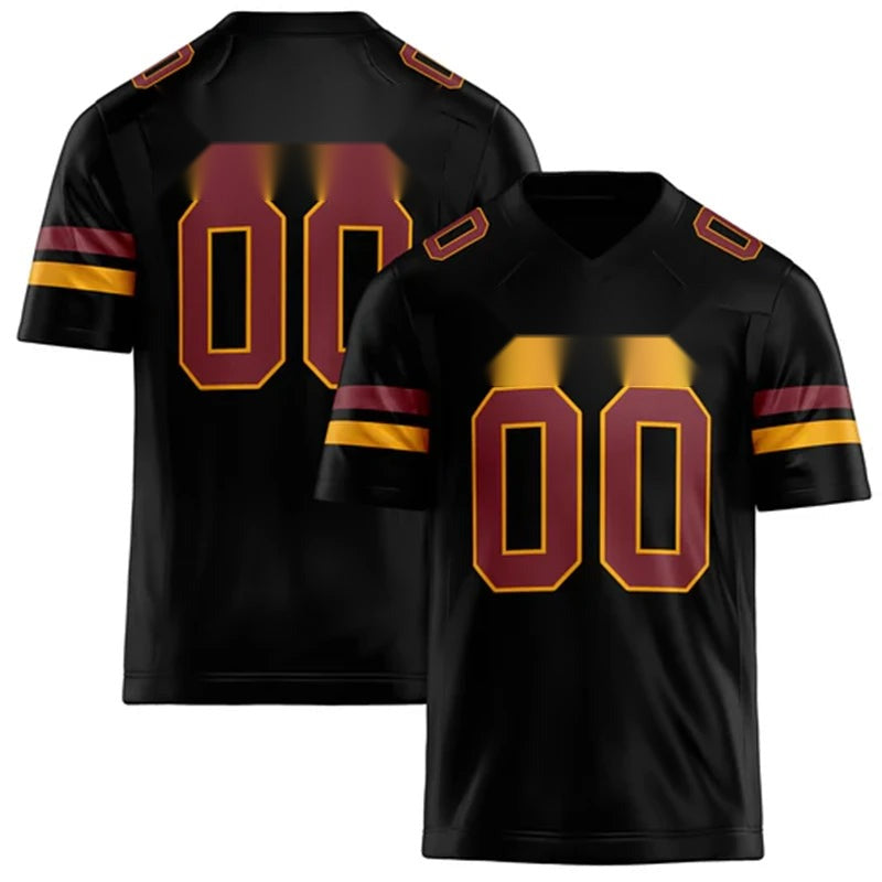 Men's Black Quick Dry Rugby Tee – Custom Team Name & Number
