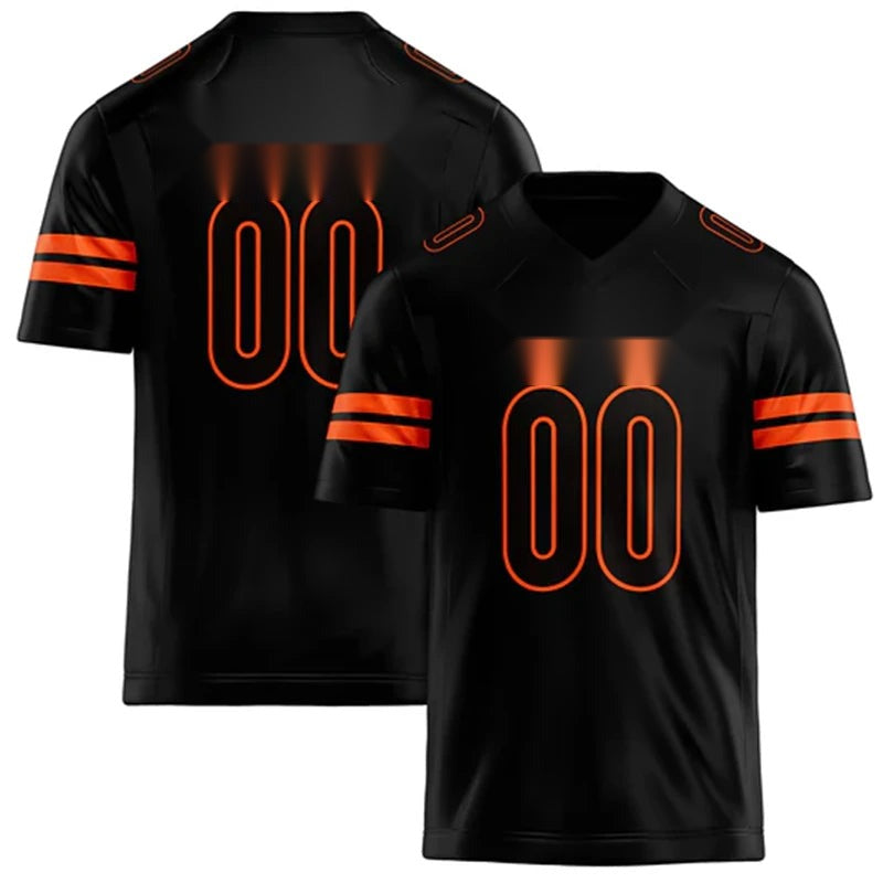 Men's Black Quick Dry Rugby Tee – Custom Team Name & Number