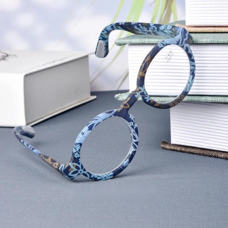 Vintage Round Reading Glasses – Lightweight Clear Frame Readers