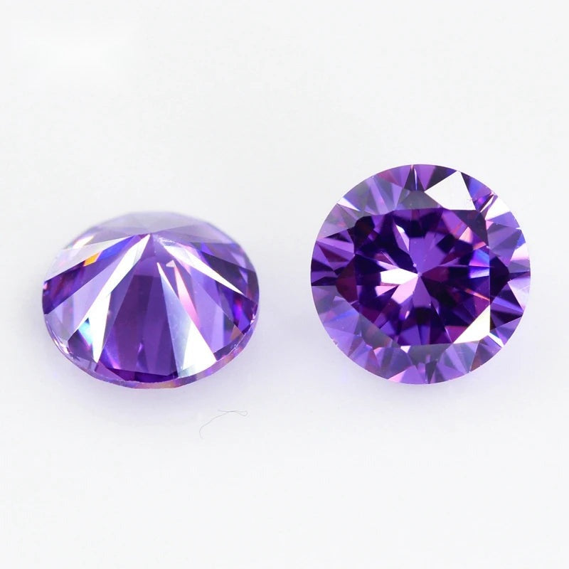 5A Round Cubic Zirconia Loose Stones Multicolor CZ Beads Jewelry