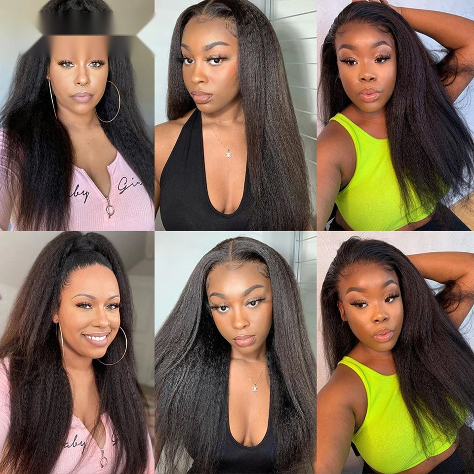 Straight Yaki Human Hair Bundles - Relaxed Texture Extensions