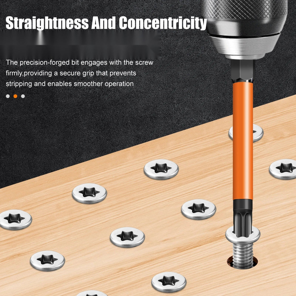 Torx Screwdriver Bits Set T5-T40, S2 Steel, Magnetic, 1/4 Hex Shank