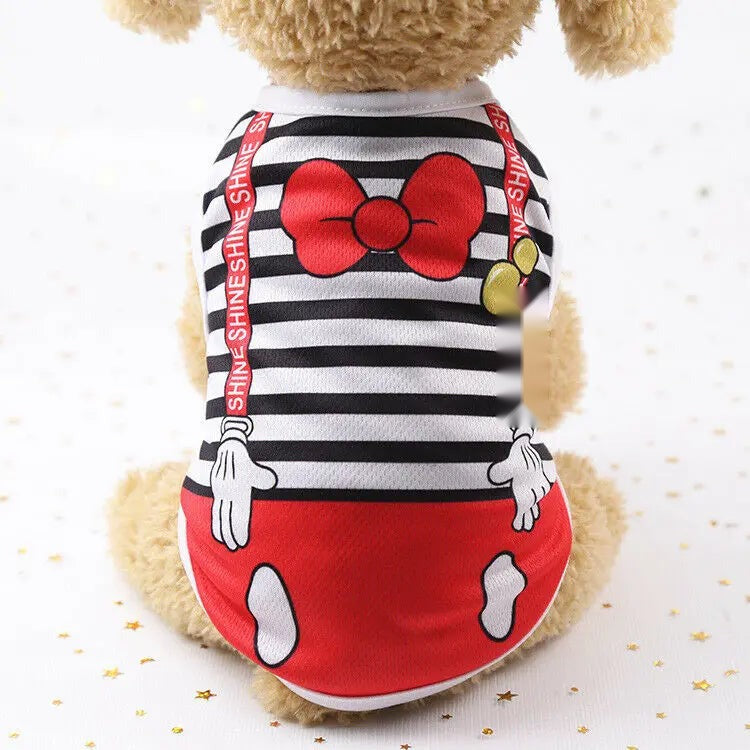 Cute Cartoon Print Cotton Vest for Dogs & Cats