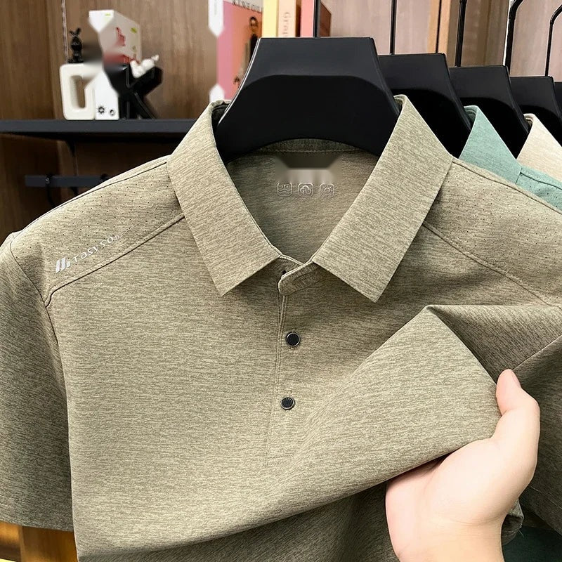 Men's Modern Polo Shirt - Slim Fit, Short Sleeve Business Casual