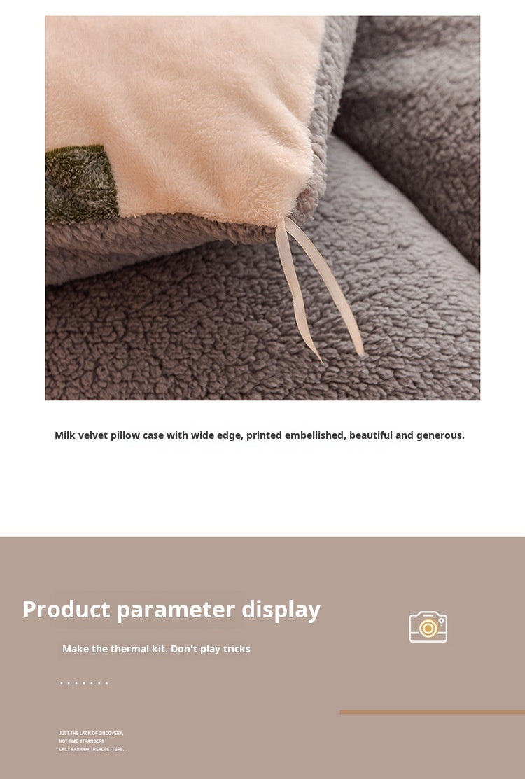 Lamb Fleece Winter Quilt, Double-Sided Velvet Comforter