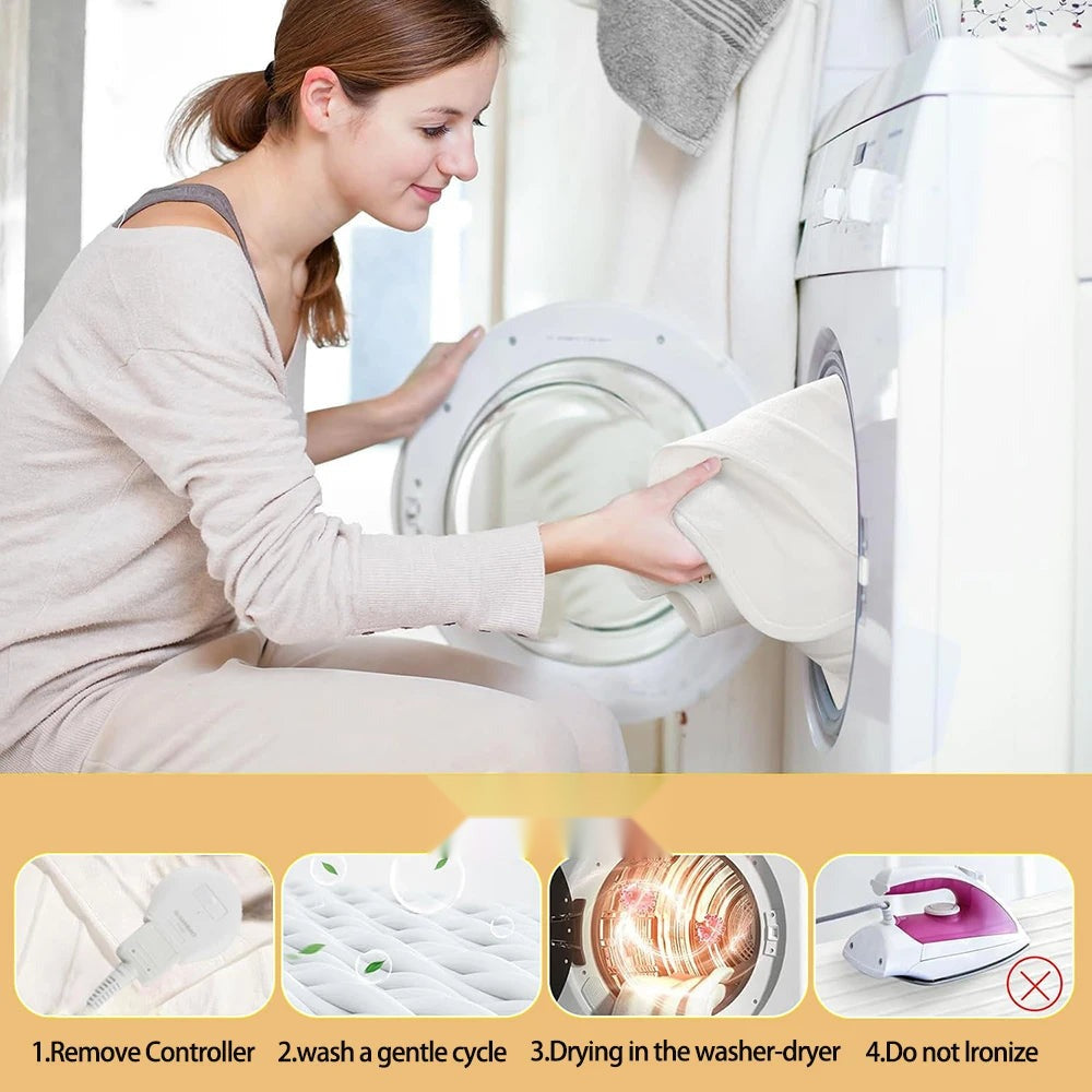 Electric Heated Mattress Pad with Timer, 160x130 cm (220V)