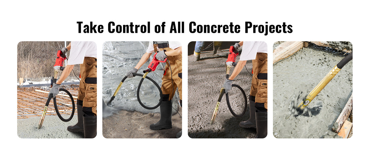 800W Concrete Vibrator, 13000 VPM Portable Pencil Cement Tool