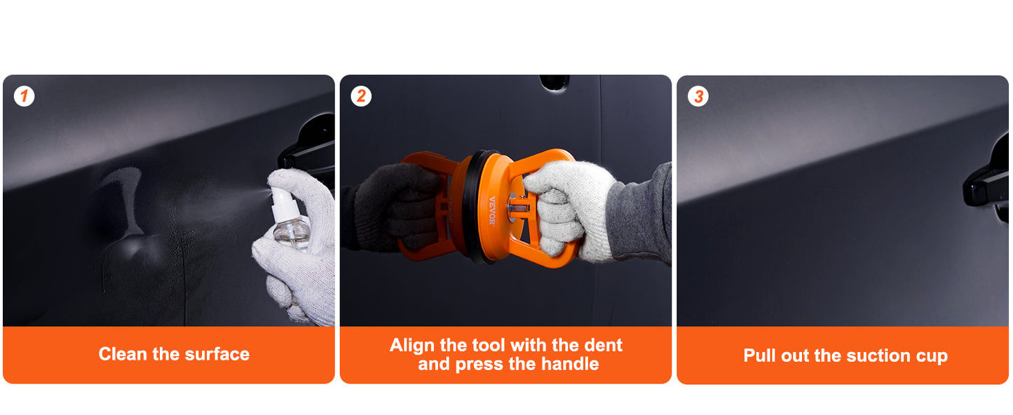 SucceBuy 107 PCS Dent Removal Kit, Paintless Dent Repair Kit Suction Cup Dent Puller for Auto Body Dents, Hail Damage, Door Ding