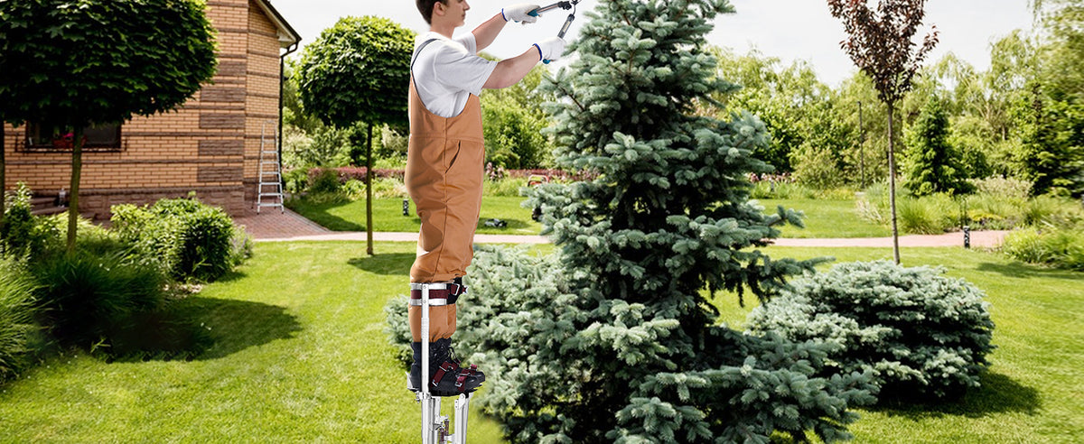 Adjustable Drywall Stilts 18-36in, Aluminium with Knee Pads