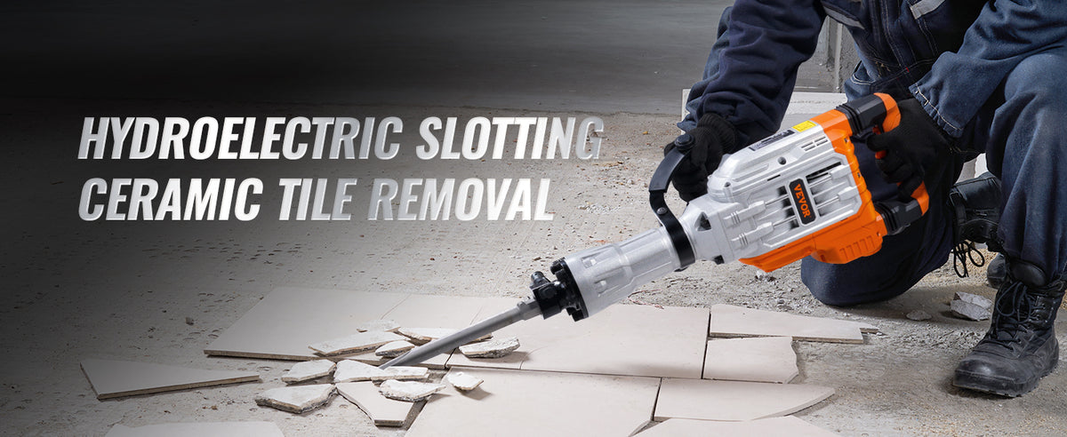 Demolition Jack Hammer 3500W Concrete Breaker with 4 Chisels
