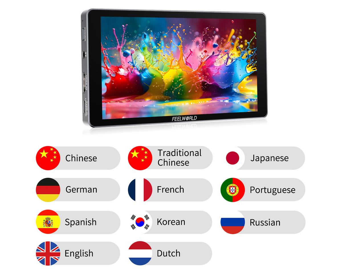 FEELWORLD P6XL 6-inch Camera Field Monitor Aluminum Case Built in Battery 4K HDMI High Brightness 1200nit
