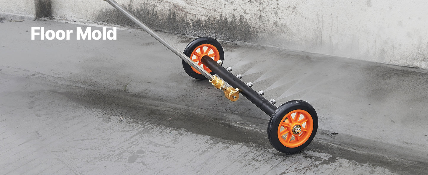 SucceBuy 16/24" Pressure Washer Undercarriage Cleaner Steel Surface Cleaner for Pressure Washer 4000 Max PSI for Driveway