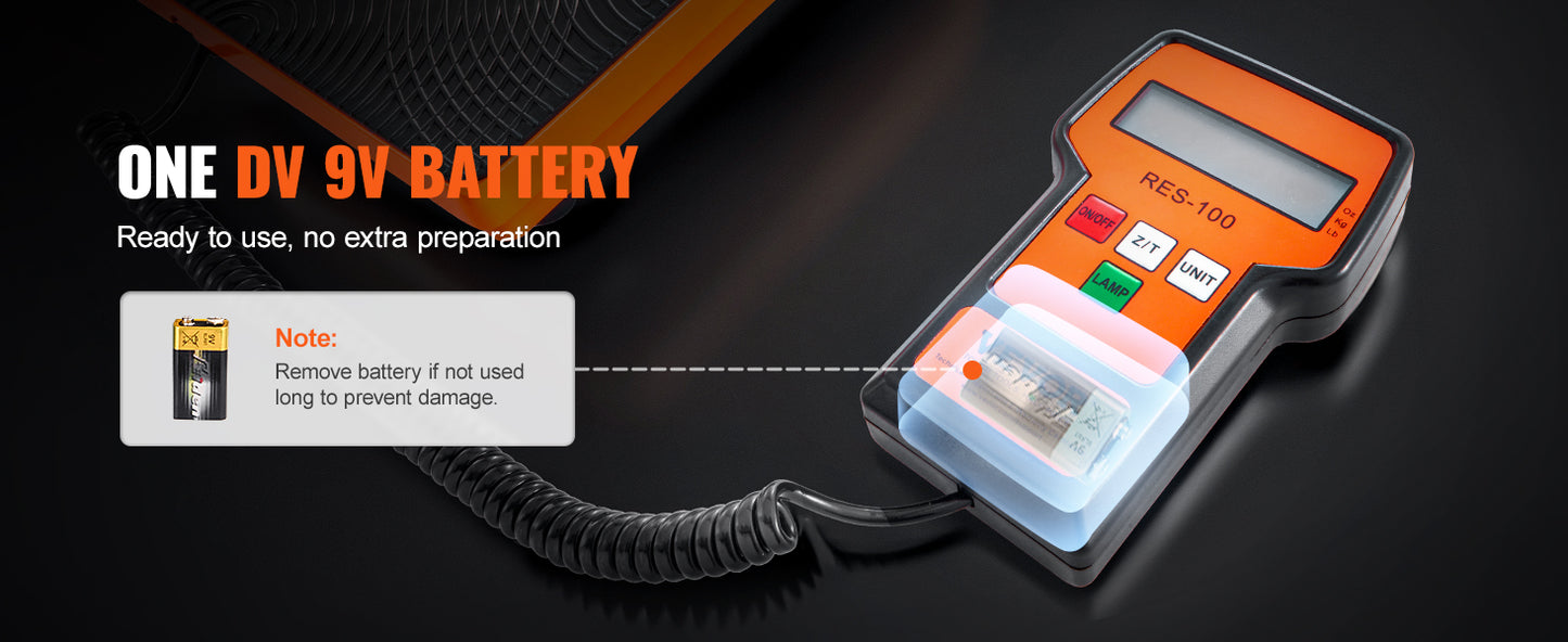 SucceBuy Refrigerant Scale 110/220 LBS HAVC Charging Recovery Freon Scale with Wired Remote Control 2/5g  Precision Electronic