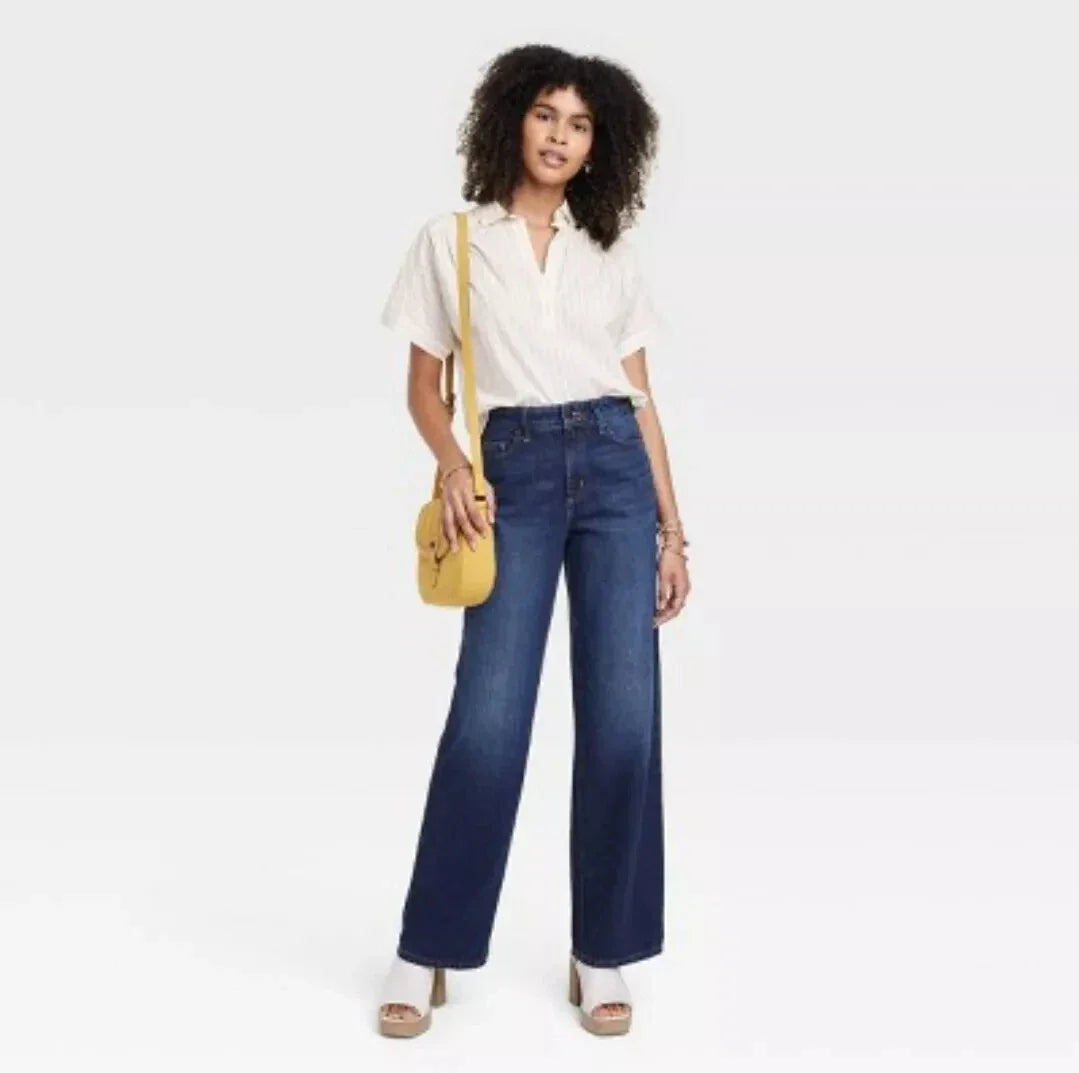 Universal Thread High Rise Wide Leg Jeans Dark Wash