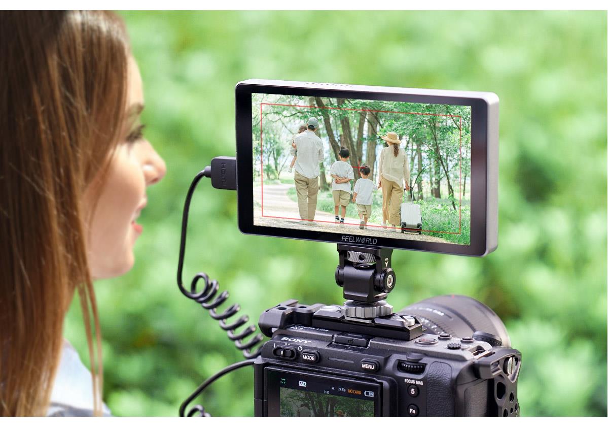 FEELWORLD P6XL 6-inch Camera Field Monitor Aluminum Case Built in Battery 4K HDMI High Brightness 1200nit