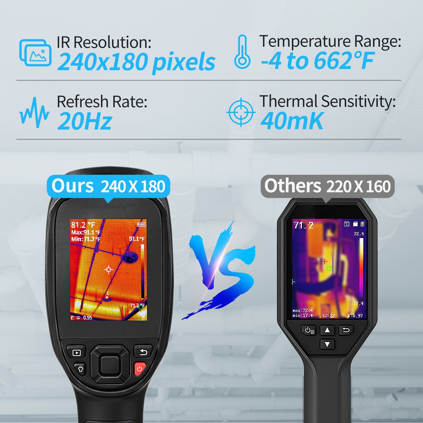 SucceBuy SC240 Handheld Thermal Imaging Camera — 240x180 IR, 20Hz, 16GB