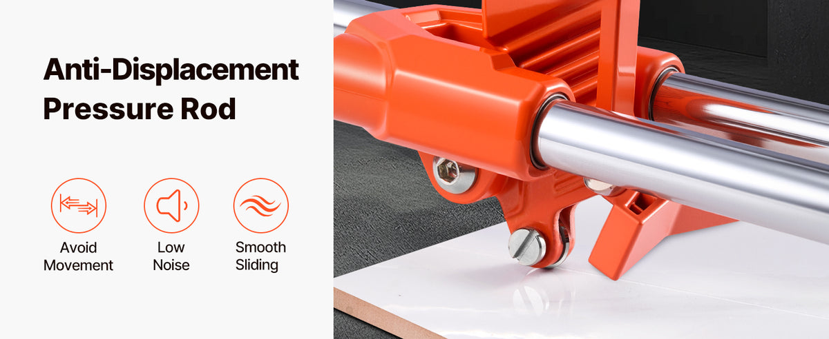 17in Manual Tile Cutter, Double Rail Tungsten Carbide Wheel