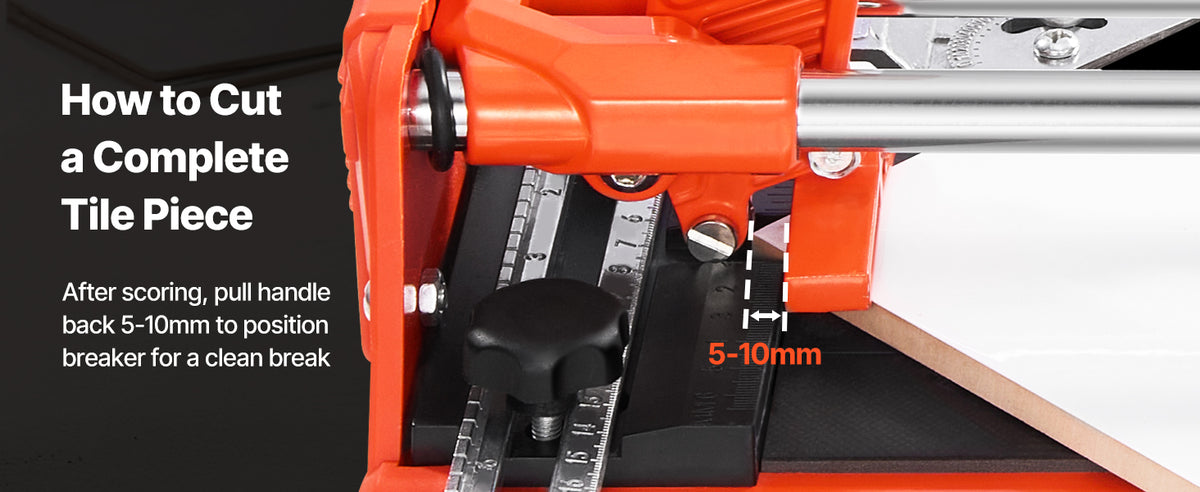 17in Manual Tile Cutter, Double Rail Tungsten Carbide Wheel